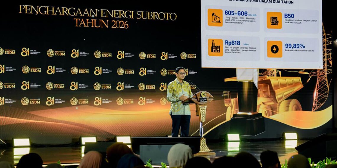 Wakil Menteri Energi dan Sumber Daya Mineral (ESDM) Yuliot pada Malam Puncak Perayaan Hari Jadi ke-81 Pertambangan dan Energi di Hotel Westin Jakarta, Jumat (23/10/2026) malam.(Foto: Humas Kementerian ESDM)