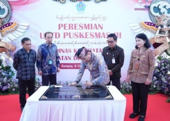 Wakil Menteri Kesehatan RI, Benyamin Paulus Octavianus, meresmikan UPTD Puskesmas III Denpasar Barat, Bali, Selasa (6/10).(Foto: Humas Kemenkes)