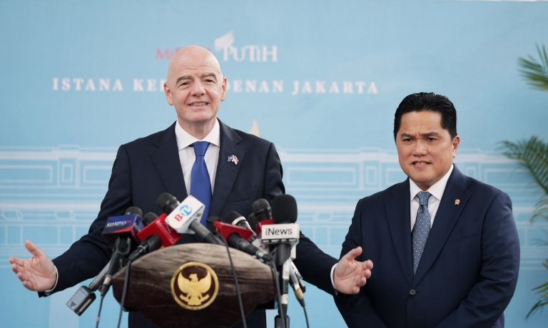 Presiden FIFA Gianni Infantino menyebut penyelenggaraan FIFA ASEAN Cup 2026 di Indonesia berlangsung dengan sukses. Bahkan Gianni memuji Indonesia sebagai tuan rumah yang hebat. (foto:raiky/kemenpora.go.id)