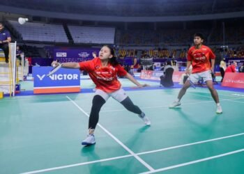 Pasangan ganda campuran Moses Andar Simanjuntak / Reya Azzahra Yulianti.(Foto: Dok. Humas PBSI)