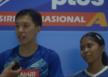 Pasangan ganda remaja campuran dari PB Mutiara Cardinal Bandung, Muhammad Satria Alfarel dan Saskia Putri Visian Tuah, sukses melangkah ke babak puncak ajang Sirkuit Nasional (Sirnas) A Jawa Barat 2026.(Foto: Satujabar.com)