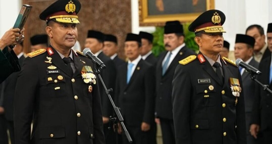 Pelantikan Kapolri Jenderal Suyudi Ario Seto dan Wakapolri, Komjen Pol. Wahyu Hadiningrat.(Foto:Istimewa/Youtube Setpres)