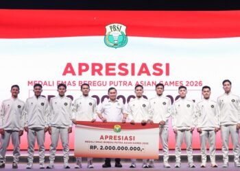 Ketua Umum PP PBSI M. Fadil Imran beserta Tim Bulutangkis Indonesia Asian Games 2026.(Foto: Humas PBSI)