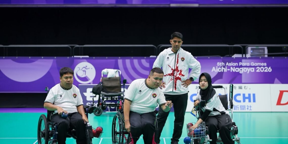 Tim boccia Indonesia mulai memanaskan persiapan jelang Asian Para Games 2026 dengan menjajal Nagoya City General Gymnasium, Rabu (14/10) waktu setempat.(Foto:NPCI Via Kemenpora)