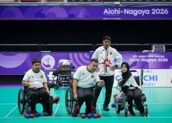 Tim boccia Indonesia mulai memanaskan persiapan jelang Asian Para Games 2026 dengan menjajal Nagoya City General Gymnasium, Rabu (14/10) waktu setempat.(Foto:NPCI Via Kemenpora)