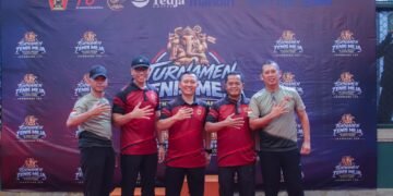Turnamen Tenis Meja Jaarbeurs Cup 2026 resmi dibuka Komandan Kodiklatad Letjen TNI Mohammad Fadjar, MPICT., di Lapangan Tenis Indoor Kodiklatad, Kamis 29 Oktober 2026.(Foto: Humas Pemkot Bandung)