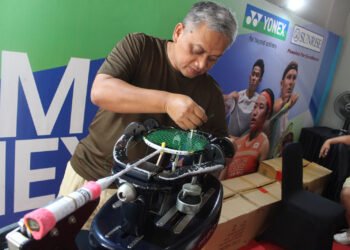 Booth Yonex hadir sebagai wujud komitmen dalam mendukung pembinaan bulutangkis nasional dalam HYDROPLUS Sirkuit Nasional (Sirnas) A Jawa Barat 2026 yang berlangsung di GOR Bandung, Jalan Jakarta (28 September 2026 – 3 Oktober 2026).(Foto: Istimewa)