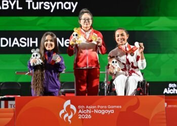 Di tengah cedera bahu yang belum sepenuhnya pulih, Ni Nengah Widiasih tetap mampu mengibarkan Merah Putih di podium Asian Para Games 2026.(dok.NPCI Via Kemenpora)